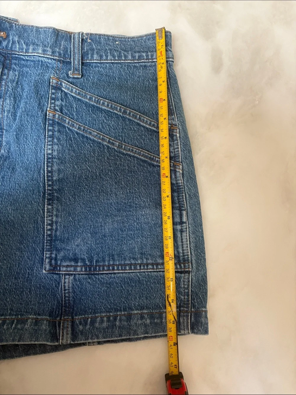 Madewell Denim Carpenter Utility Pocket Women's Shorts - Blue - Picture 5 of 6